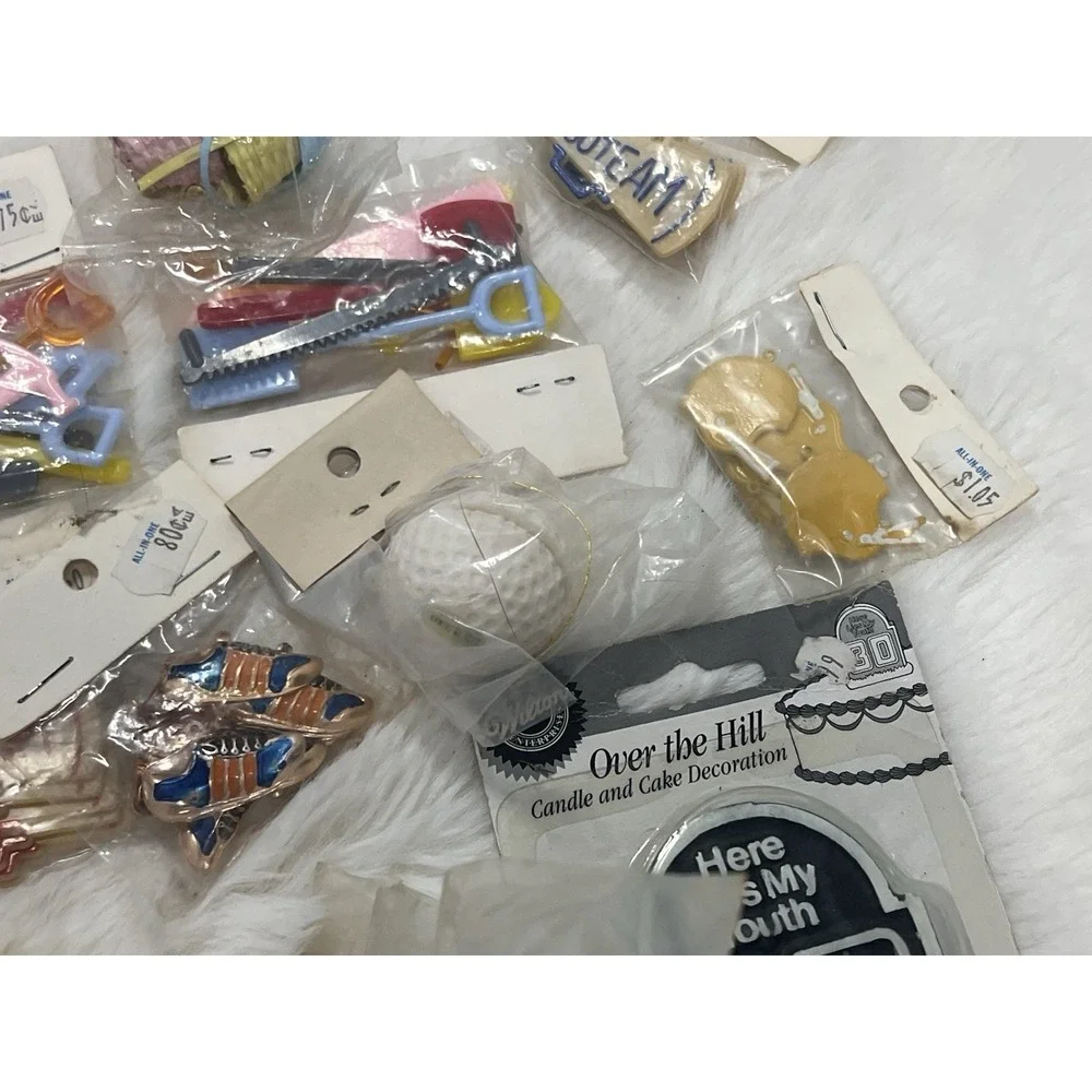 Vintage Wilton Cake Topper Lot Sports Hunting Birthday Crafting